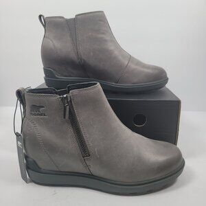 Sorel Evie II Zip Women's Gray Ankle Boots NL5025-052 US Size 9.5 NWB